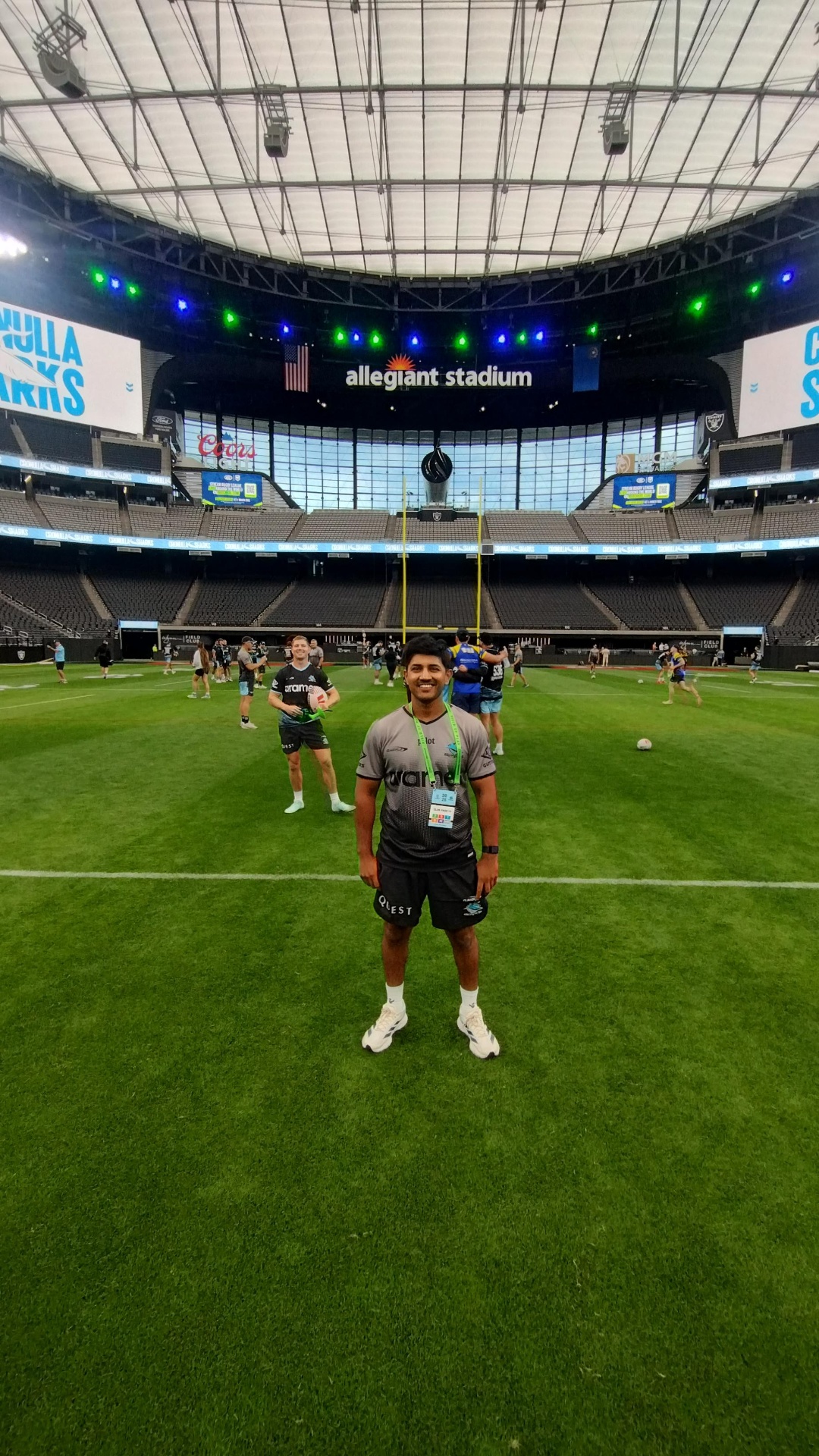 On-field at Allegiant Stadium, Las Vegas — Cronulla-Sutherland Sharks (NRL)